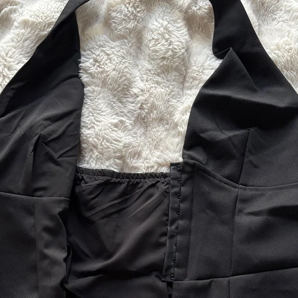 Oh Polly Black Halter Peplum Camisole - Picture 2 of 2